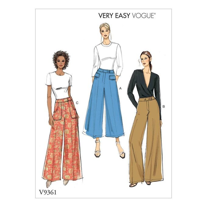 Vogue Women’s Petite Trousers Sewing Pattern V9361 (14-22) image number 1