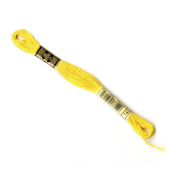 DMC Yellow Mouline Special 25 Cotton Thread 8m (743) image number 1