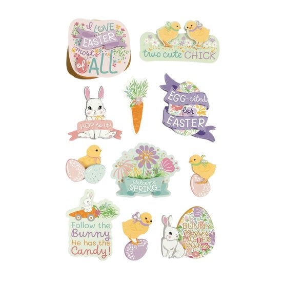 3D Easter Stickers 11 Pack image number 3