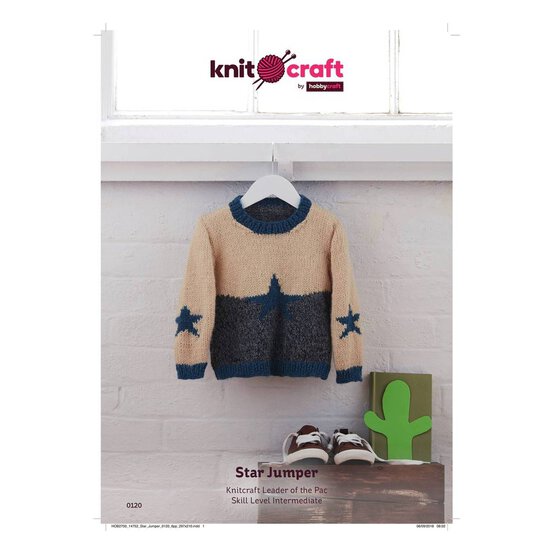 Knitcraft Kids' Star Jumper Digital Pattern 0120 image number 1