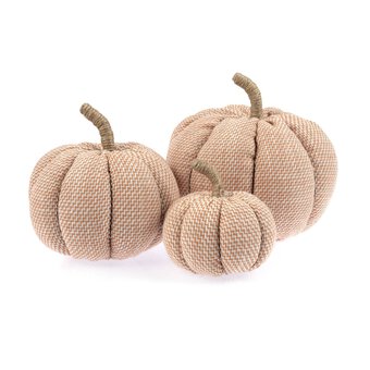 Orange Cotton Striped Pumpkin 3 Pack Bundle
