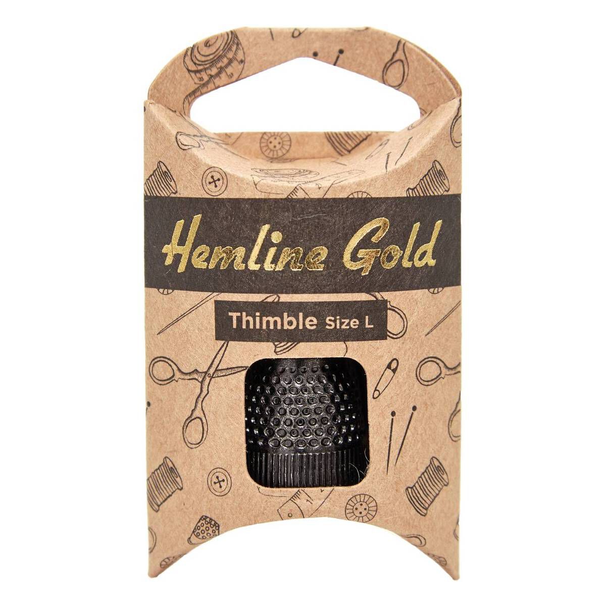Hemline Gold Large Thimble Hobbycraft