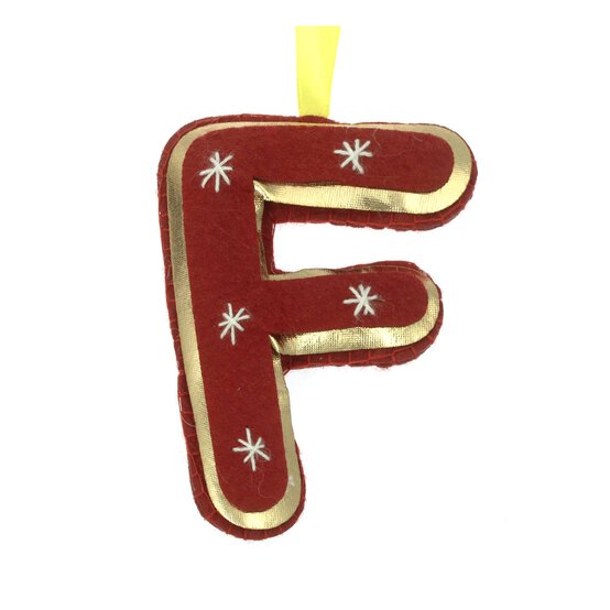 Hanging Felt Letter F Decoration image number 3