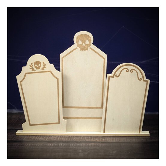 Wooden Tombstones Decoration 31.5cm image number 4