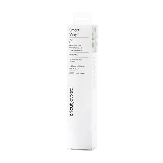 Cricut Joy Xtra White Permanent Smart Vinyl 9.5 x 36 Inches image number 1