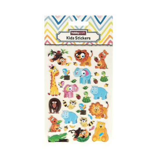 Jungle Animal Puffy Stickers image number 4