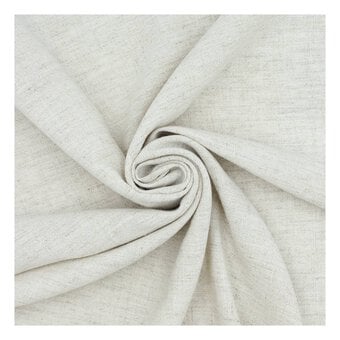 Cream Linen Blend Fabric by the Metre