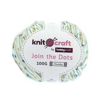 Knitcraft Cream Print Join the Dots Yarn 100g 