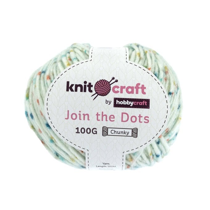 Knitcraft Cream Print Join the Dots Yarn 100g  image number 1