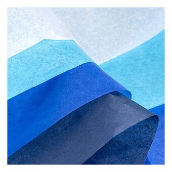 Navy and Sky Blue Tissue Paper 50cm x 75cm 4 Pack image number 2