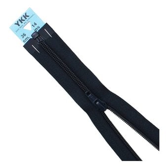 YKK Navy Blue Nylon Open End Zip 36cm