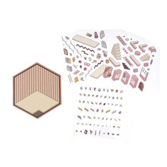 Mini Pink Candy Hut Scene Stickers image number 4