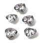 Hemline Crystal Heart Shaped Buttons 5 Pack image number 1