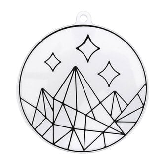 Mountains and Stars Plastic Suncatcher
