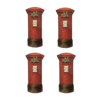Christmas Post Box Card Toppers 4 Pack 