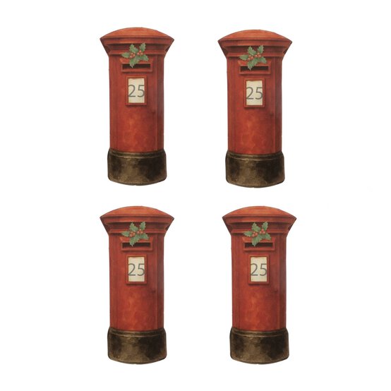 Christmas Post Box Card Toppers 4 Pack  image number 1