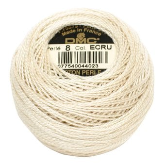 DMC Cream Pearl Cotton Thread on a Ball Size 8 80m (Ecru)