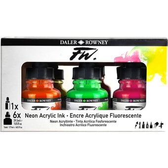 Daler-Rowney FW Primary Acrylic Ink 29.5ml 6 Pack