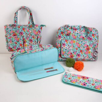 Teal Floral Garden Craft Bag image number 3