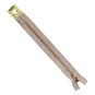 YKK Dark Beige Brass Jeans Zip 18cm image number 2