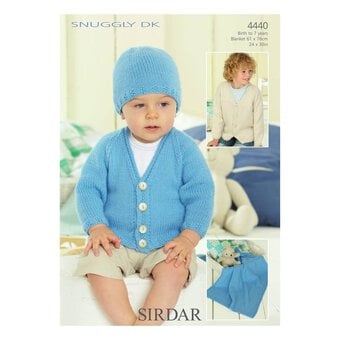 Sirdar Snuggly DK Boys' Cardigan Hat and Blanket Digital Pattern 4440