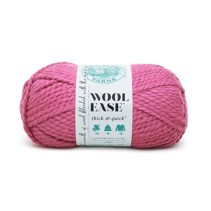 Lion Brand Raspberry Wool-Ease Thick & Quick Yarn 170g image number 1