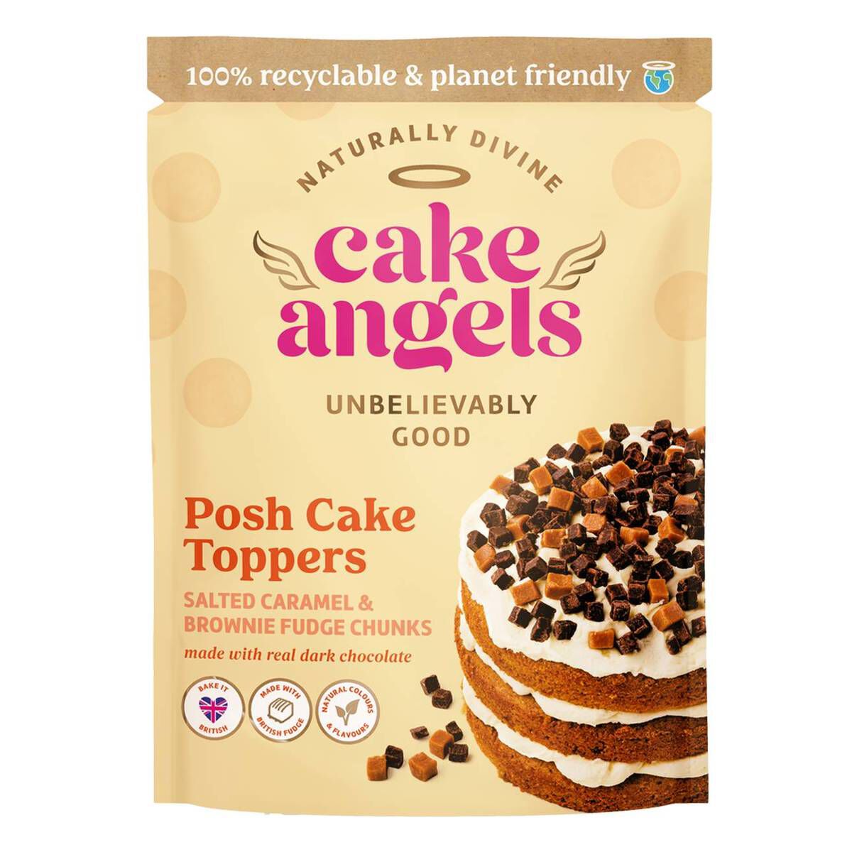 Cake Angels Salted Caramel Brownie Posh Toppers 90g Hobbycraft