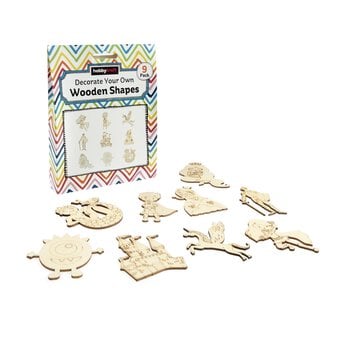 Decorate Your Own Fantasy Character Wooden Shapes 9 Pack