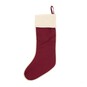 Large Red Fabric Christmas Stocking image number 1