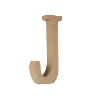 MDF Wooden Letter J 13cm