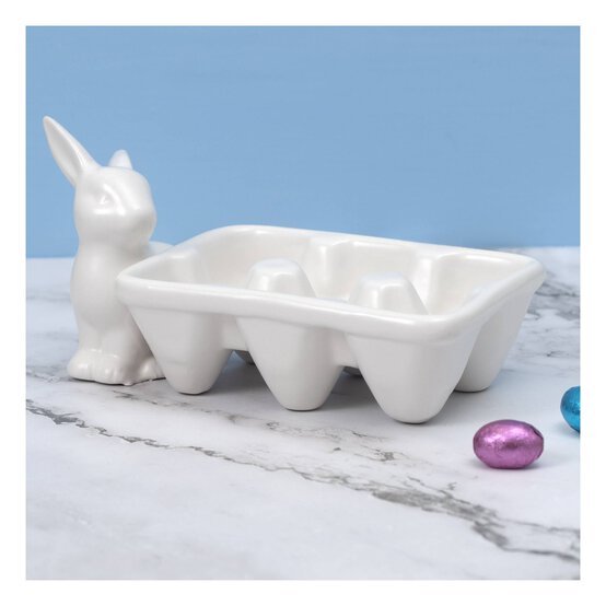 Ceramic Bunny Egg Tray 19cm image number 1