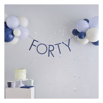 Ginger Ray Navy Forty Balloon Bunting 1.5m