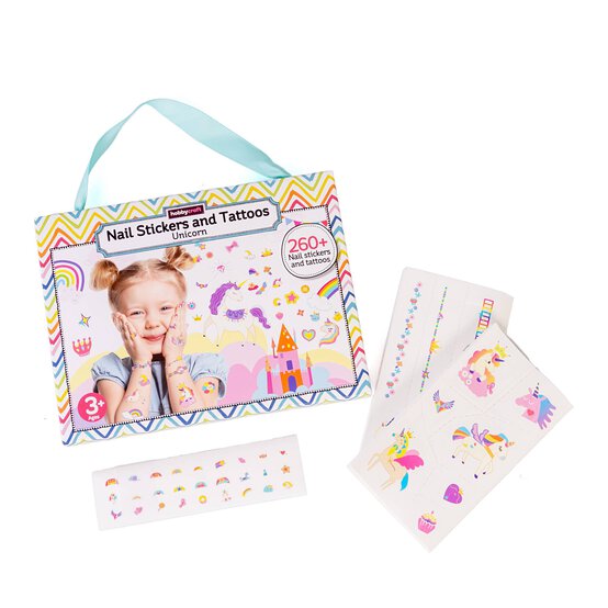 Unicorns Nail Stickers and Tattoos Kit image number 3