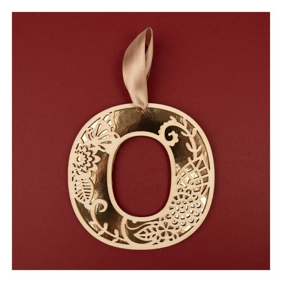 Wooden Filigree Hanging Letter O 12cm image number 3