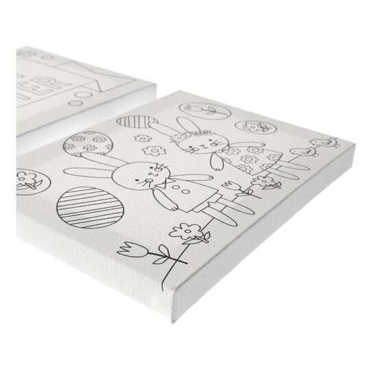Easter Bunny Colour-in Canvas Kit image number 5