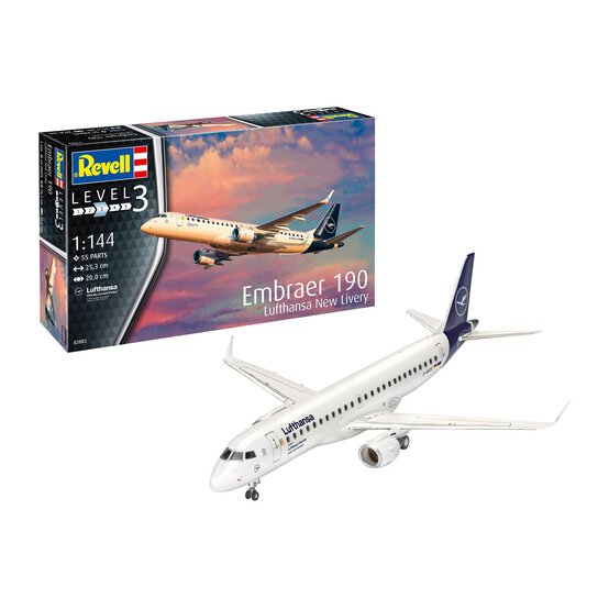 Revell Embraer 190 Lutfhansa Model Kit 1:144 image number 7