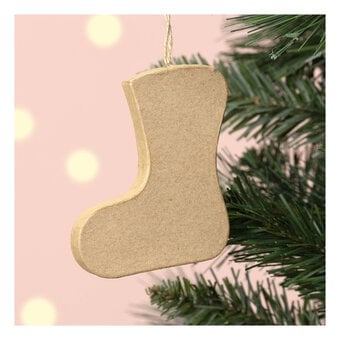 Mache Hanging Stocking Decoration 9cm