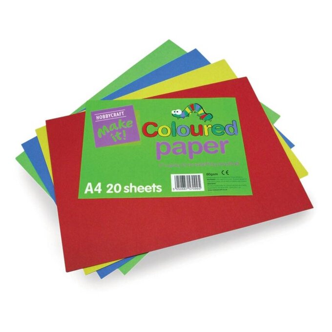 Colour It! A4 Bright Coloured Paper 20 Pack