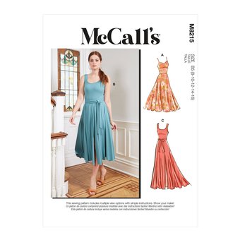 McCall's Women's Dresses  Sewing Pattern M8215 (KK 26W-32W)