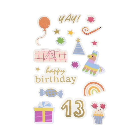 13th Birthday Milestone Stickers image number 1