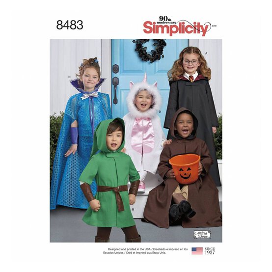 Simplicity Child&rsquo;s Cape Costumes Sewing Pattern 8483 image number 1
