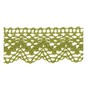 Olive Green 25mm Scallop Cotton Lace Trim by the Metre image number 2