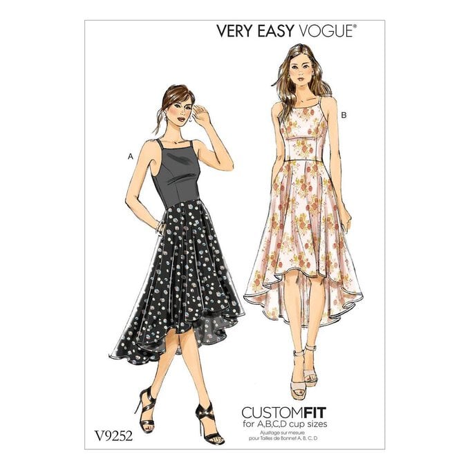 Vogue Princess Seam Dress Sewing Pattern V9252 (6-14) image number 1