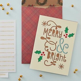 Your Cricut Explore Merry and Bright Layered Card