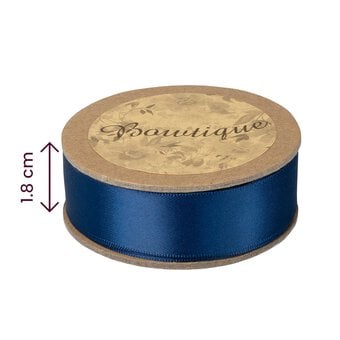 Navy Blue Double-Faced Satin Ribbon 18mm x 5m image number 4