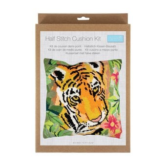 Trimits Tiger Half Stitch Cushion Kit 40cm x 40cm