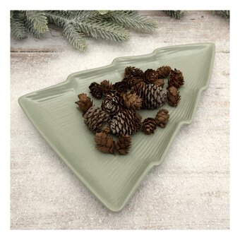 Green Christmas Tree Plate 25cm