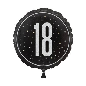 Large Black 18 Foil Balloon