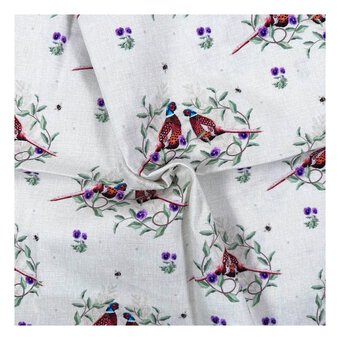 Woodland Wonders Settled Pheasants Cotton Fabric by the Metre