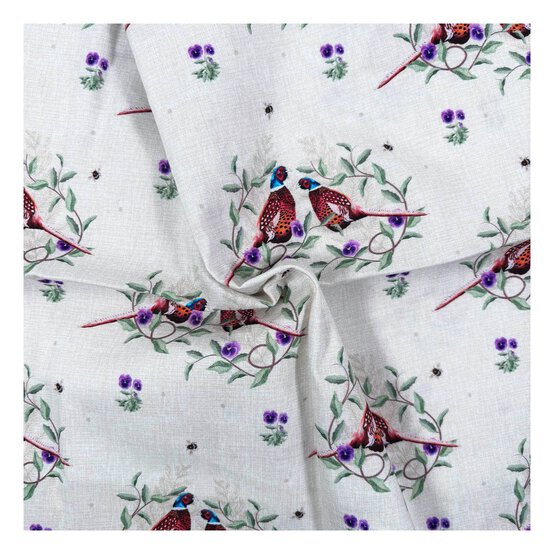 Woodland Wonders Settled Pheasants Cotton Fabric by the Metre image number 1